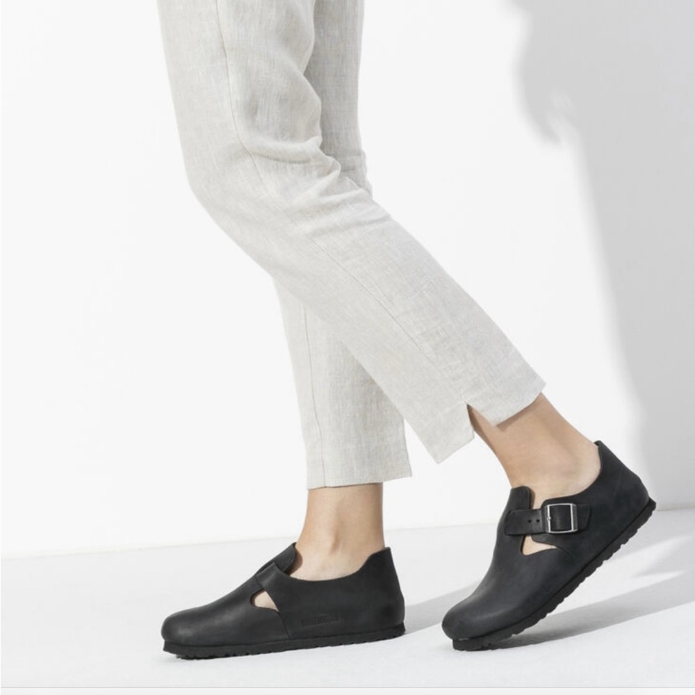Birkenstock London Shoes Black, lightly worn, size 37